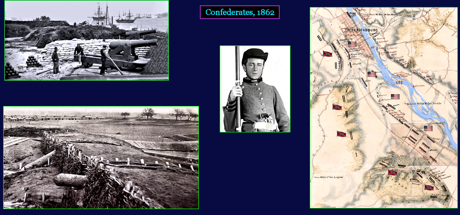 Confederate fortifications,1862